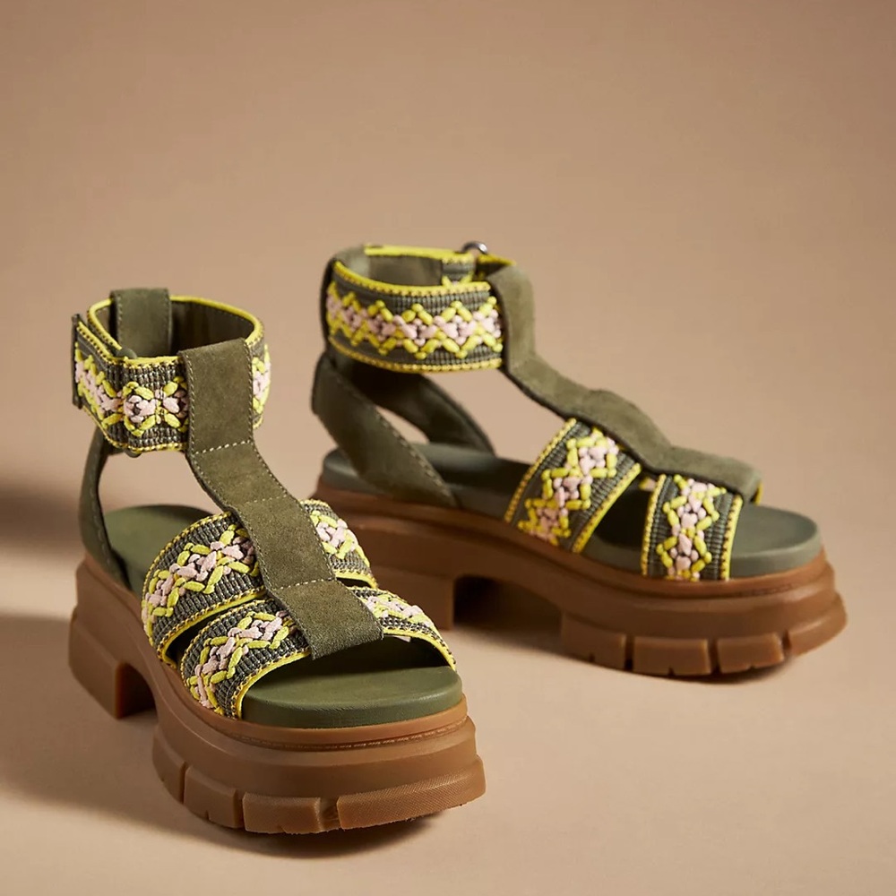Ugg Ashton Heritage Chunky Embroidered Sandals
